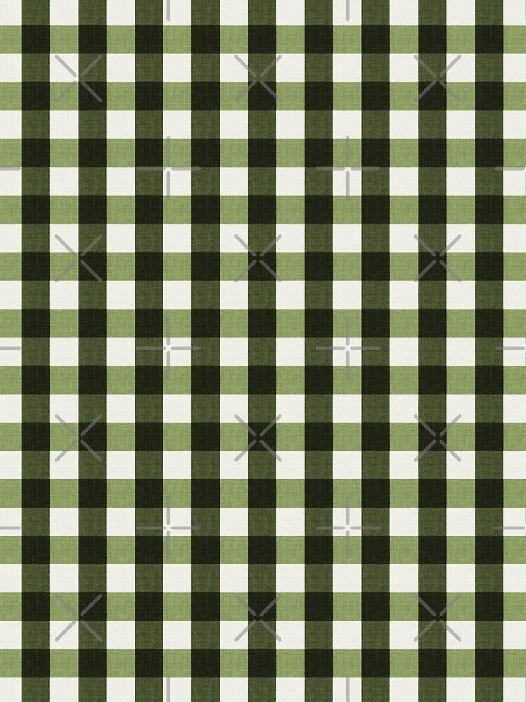 Sage Green and Forest gingham by Zaya_art