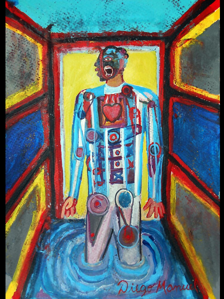 cubist study of a football fan by Diego Manuel Rodriguez