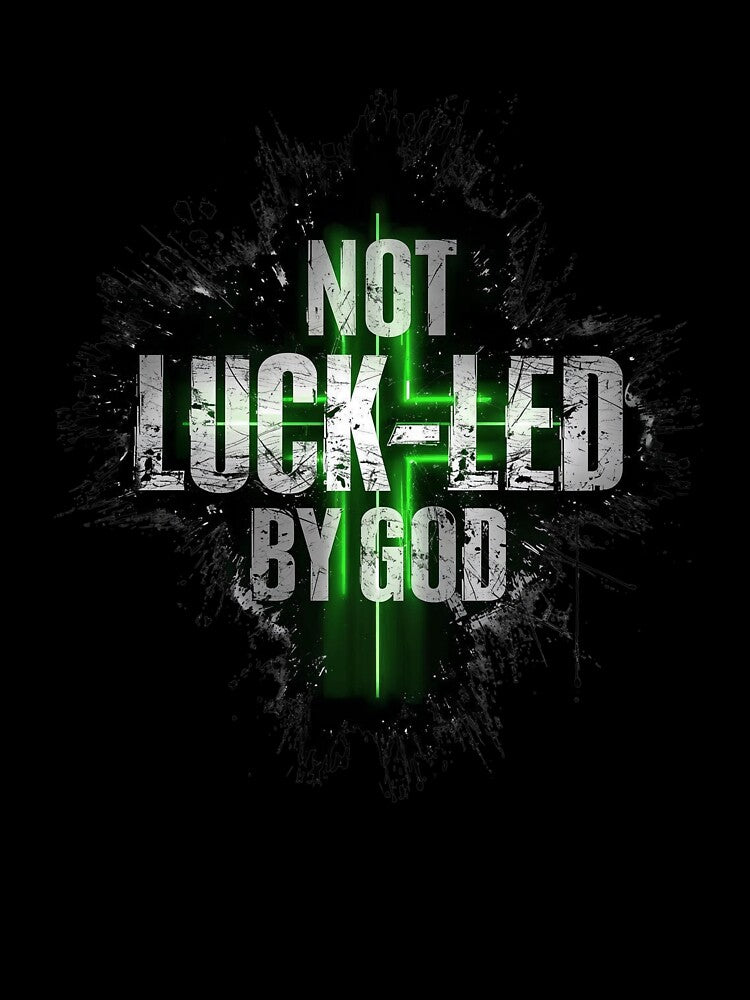Blessed Not Lucky – God-Led Christian Faith Quote Typography T-Shirt Design by pngfaithstudio