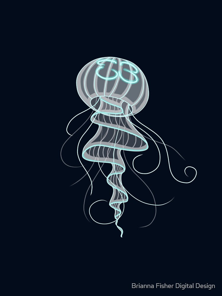 Glowing Jellyfish by Brianna Fisher Digital Design