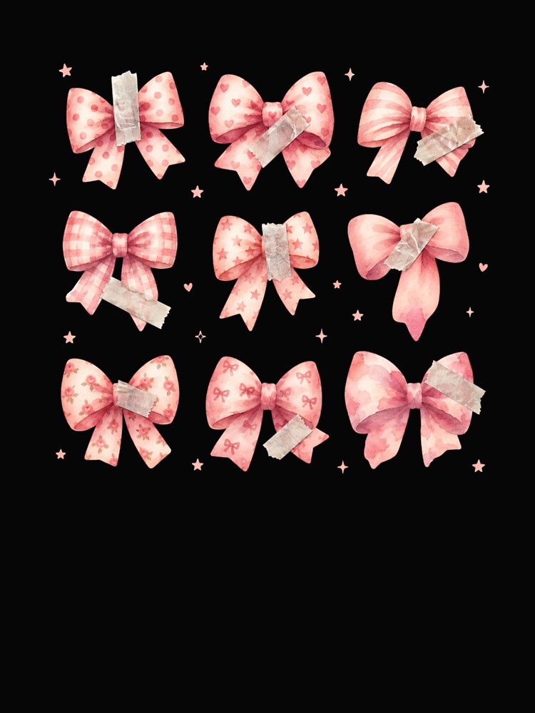 Watercolor Pink Bow Ribbon Washi Tape Collection by bosamji