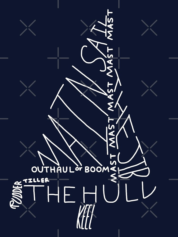 Cool White Labelled 420 Sailboat Design by Aleksandra  D