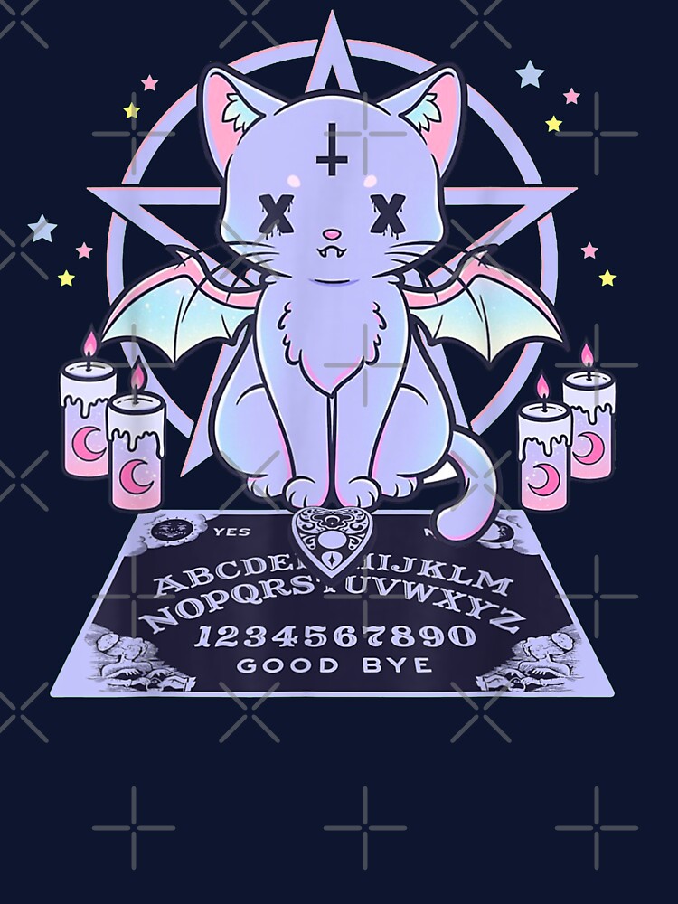Kawaii Pastel Goth Cute and Creepy Occult Cat Ouija Board by Creatiforge