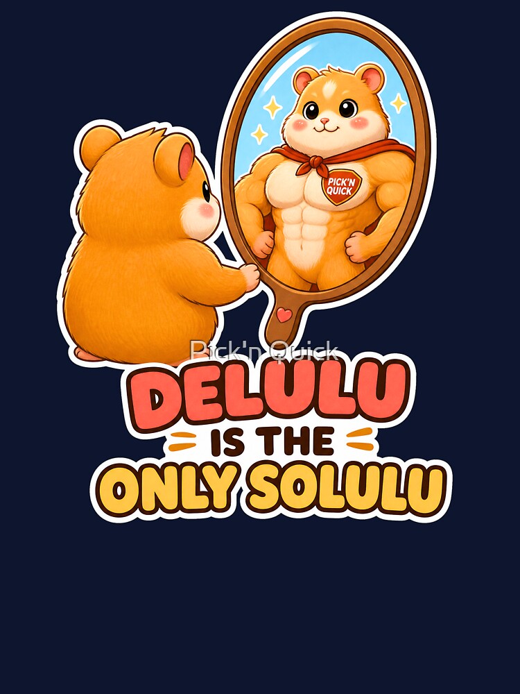 Delulu Is The Only Solulu Hamster Funny Meme by Pick'n Quick