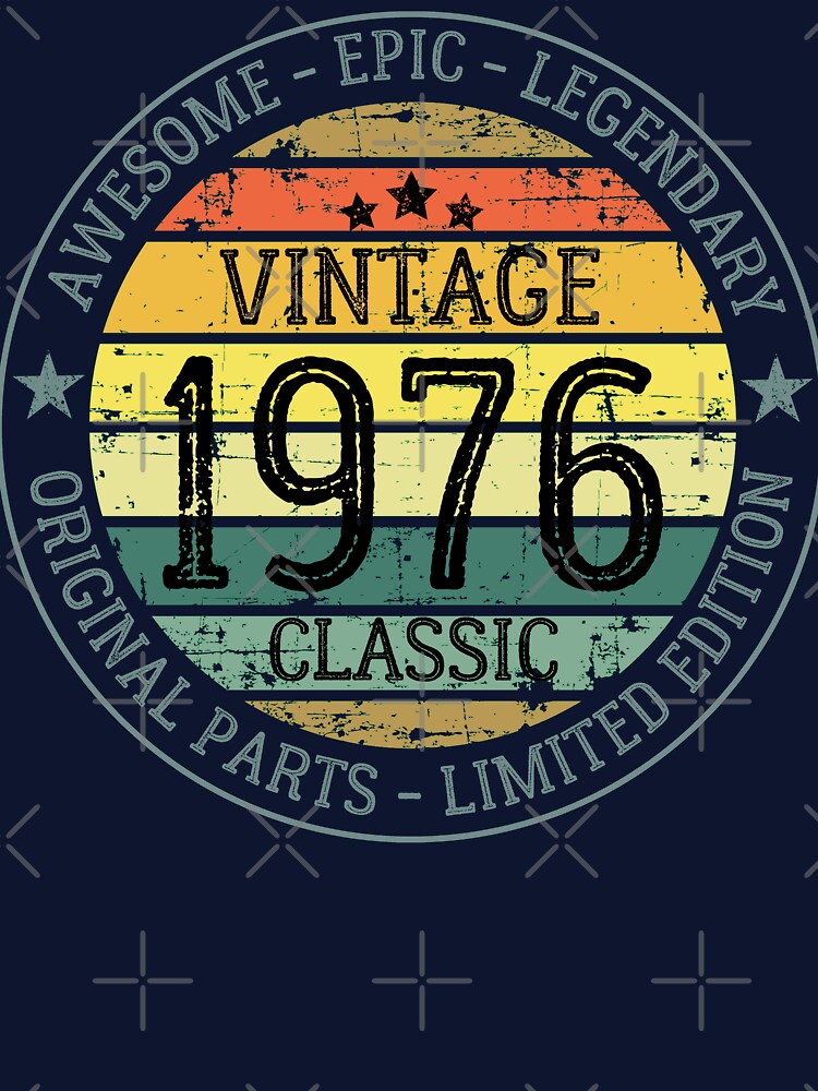 Vintage 1976 Classic - Retro Sunset by Rhu Creations