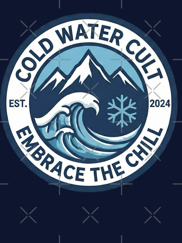Cold Water Cult Sticker – Embrace the Chill Badge | Ice Bath & Cold Plunge Club Design | Retro Outdoors Logo by Healy’s Awesome Designs