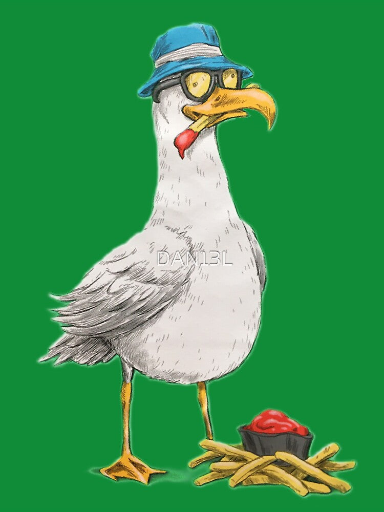 Seagull with fries by DAN13L