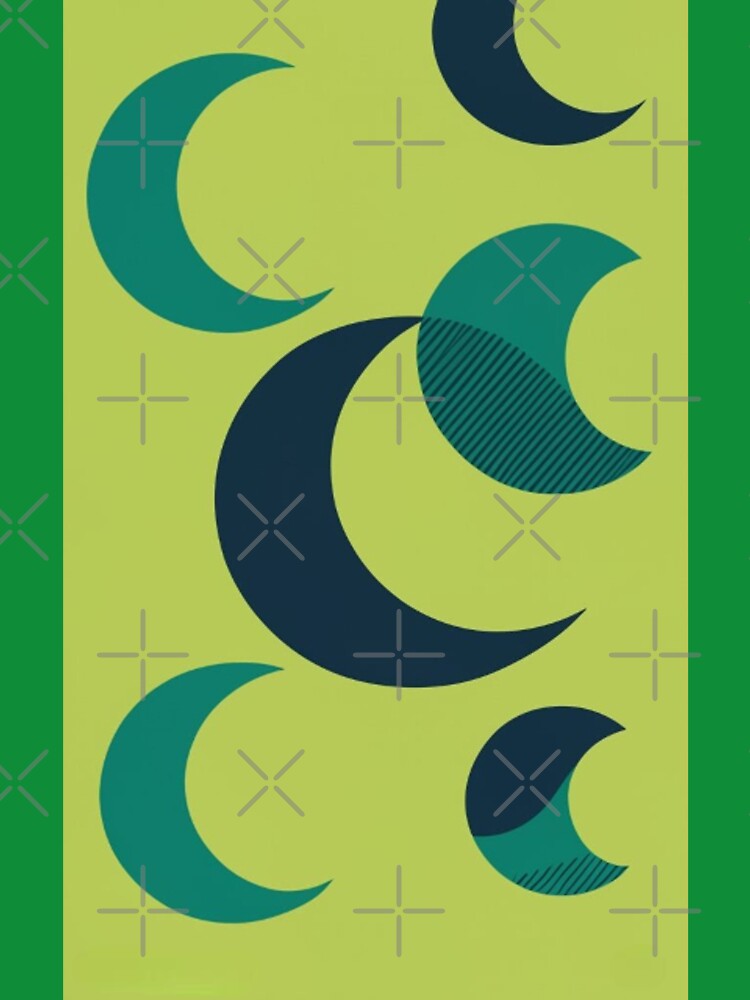 Abstract moon phases pattern — minimalist celestial design by xaiartist