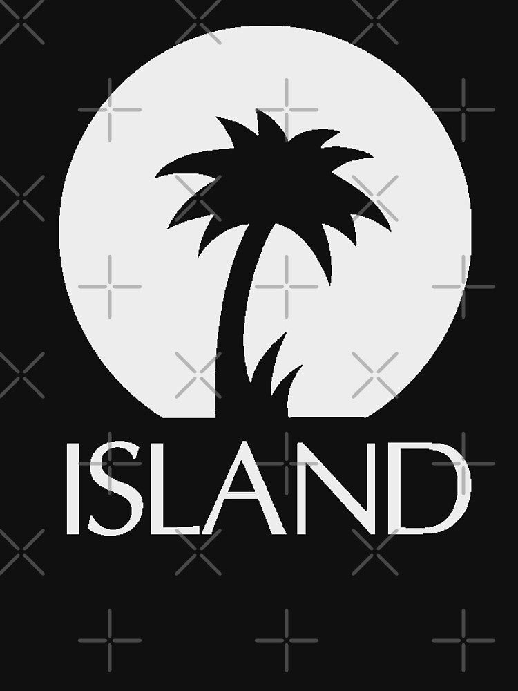 Desert Island palm tree vinyl disc logo by Kludoman