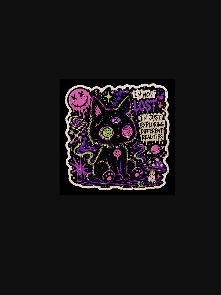"Embrace The Chaos" Psychedelic Cat Sticker by Stickerhouse.1
