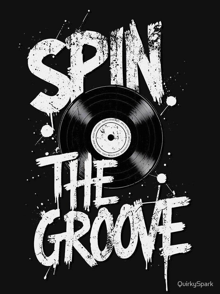Spin the Groove – Distressed Grunge Vinyl by QuirkySpark