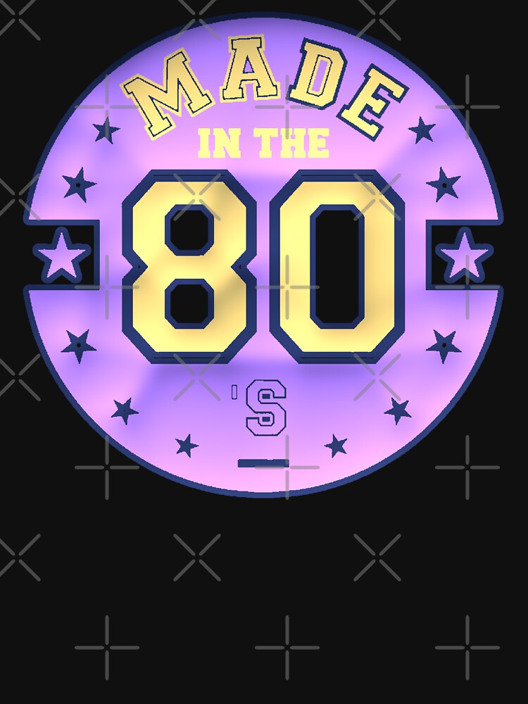 Made In The 80s Retro Purple Star Patch by AstronautMerch