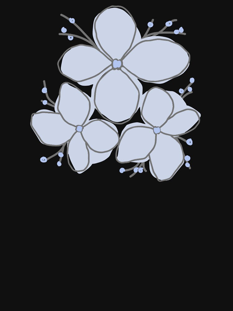 Danish Pastel Periwinkle Bloom On Slate Blue by ​Jyoti Digital Artist
