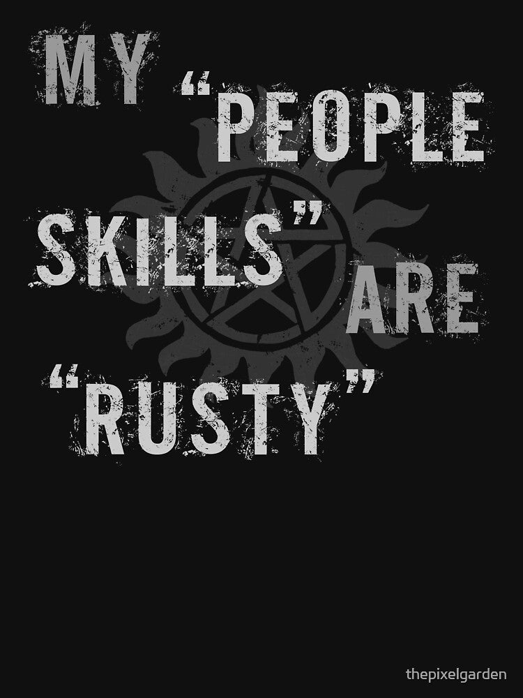 Supernatural Castiel 'People Skills' T-Shirt by thepixelgarden