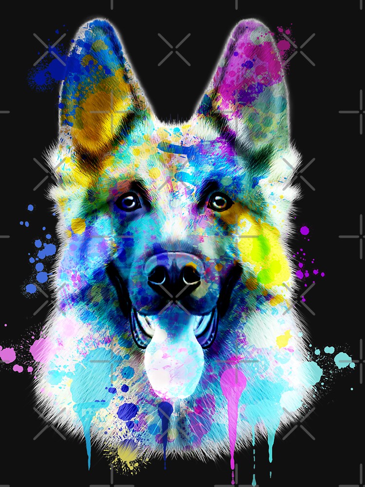 German Shepherd Watercolor, Watercolor Dog print, German ShepherdPortrait, German Shepherd Painting by RomanDigitalArt