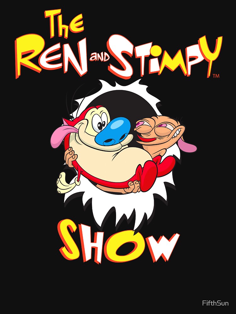 The Ren & Stimpy Show Colorful Retro Smash Poster by FifthSun