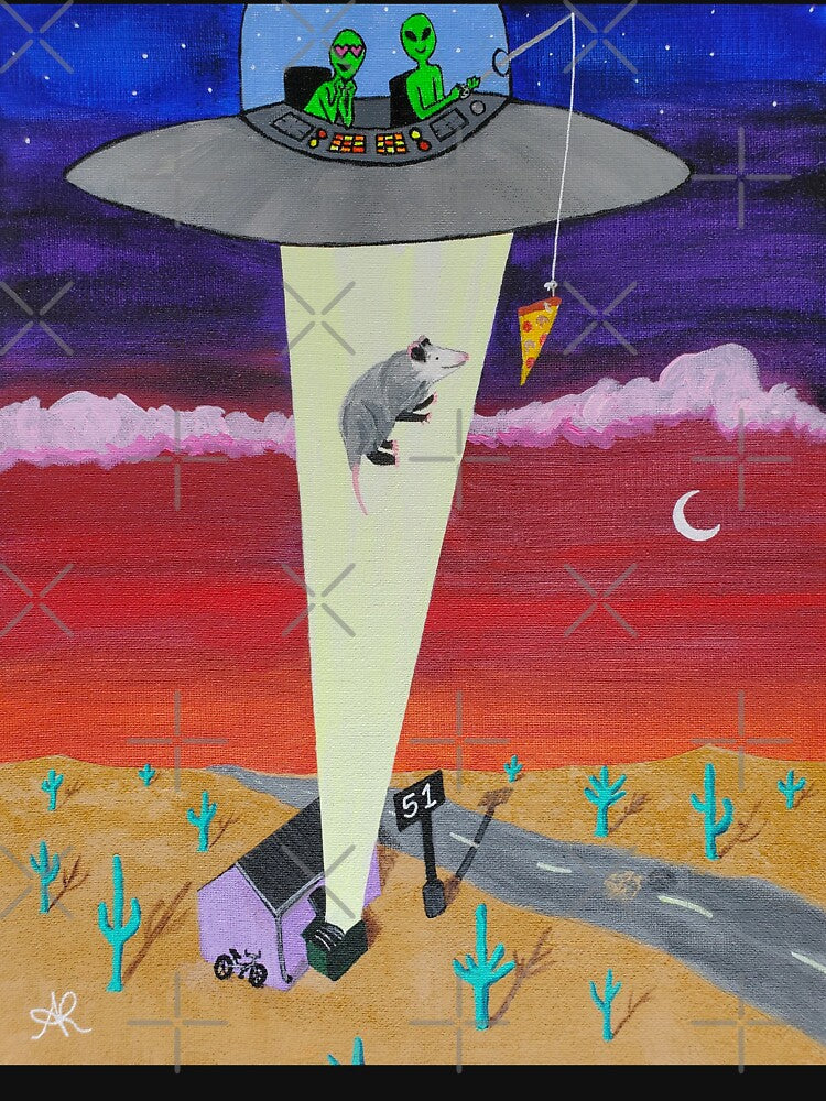 Independence Day, Opossum Painting by Joyful Chaos Art