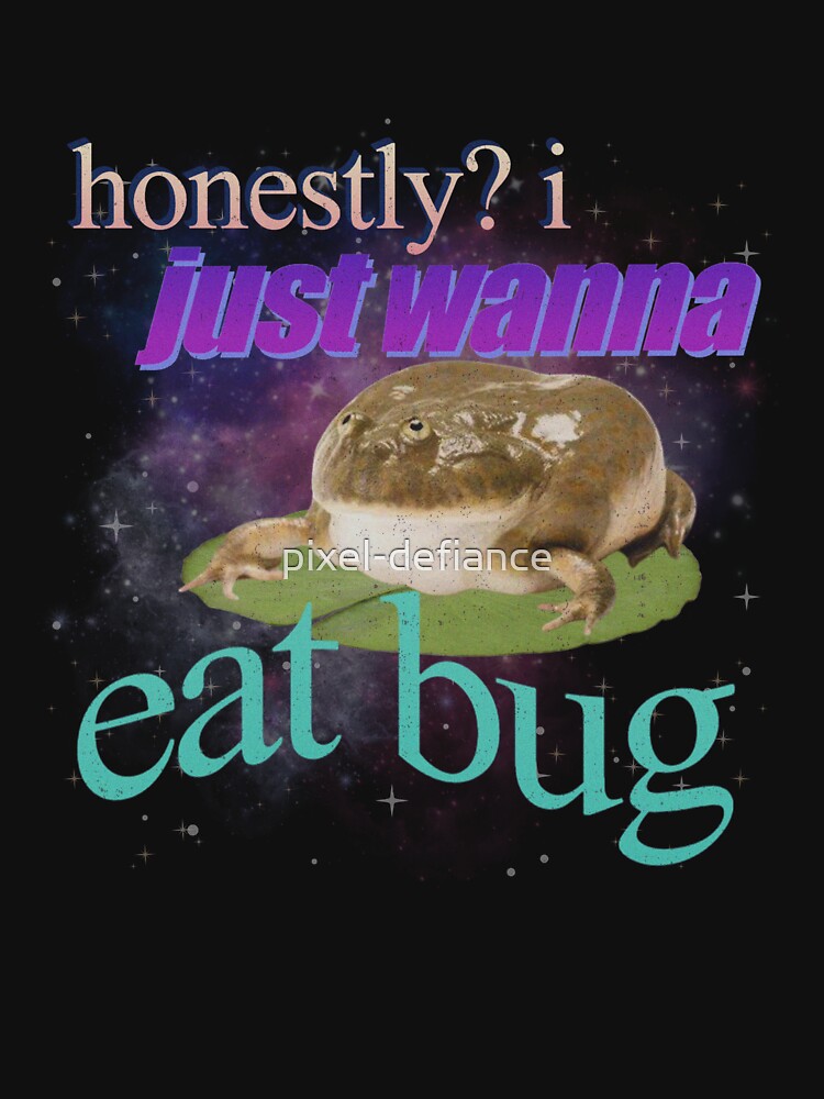 Funny frog meme | just wanna eat bug Budgett's by pixel-defiance