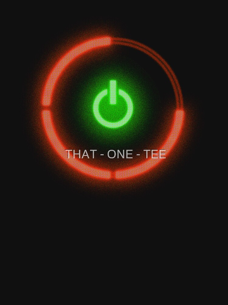 THE RED RING OF DEATH - Power Button, Gamer shirt, Geek Gift, Geek, Computer Geek, Geek Shirt, Nerd Shirt,  Gaming by THAT - ONE - TEE