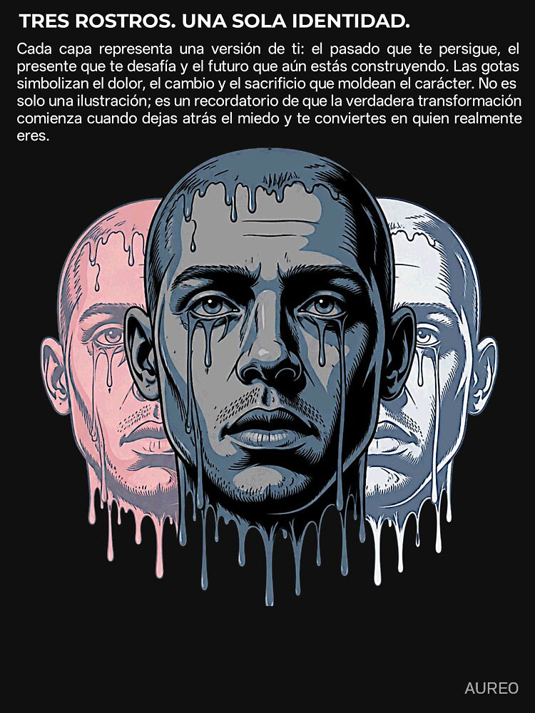 Surreal Dripping Face Graphic Tee | Premium Oversized Streetwear by AURE0