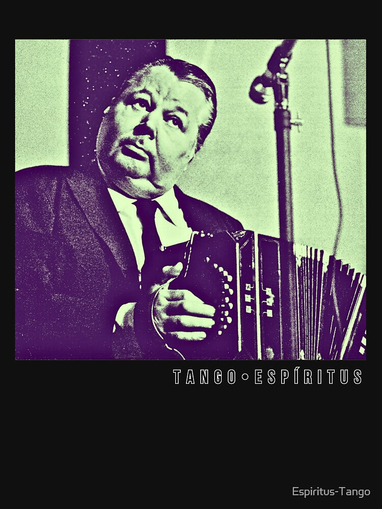 Anibal Troilo Tango Wall Art – Bandoneon Portrait, Buenos Aires Mint Green Music Print by Espiritus-Tango
