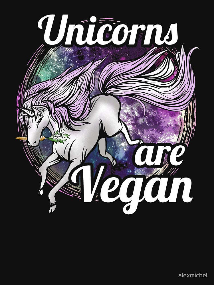 Unicorns are vegan - unicorn lover by Captain Mood