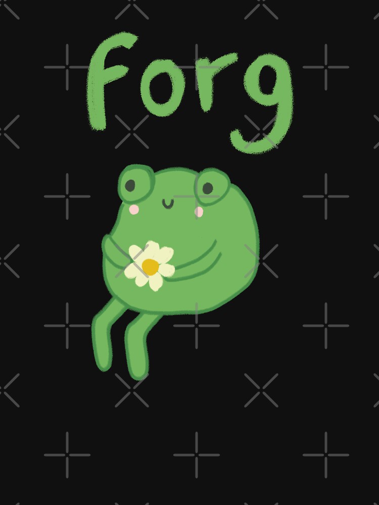 Funny Frog Birthday Cake: Cute Cottagecore Aesthetic with Sad Anime Toad Sitting with Flower by MinistryOfFrogs