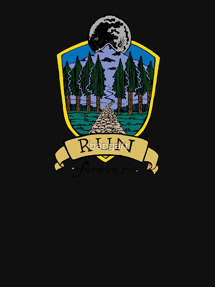 Run Forever Moon Emblem - Colour Version by bangart