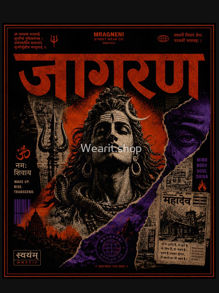 Mahakal Jaagran Premium Indian Spiritual Design | Hindu Mythology Streetwear by Wearit.shop