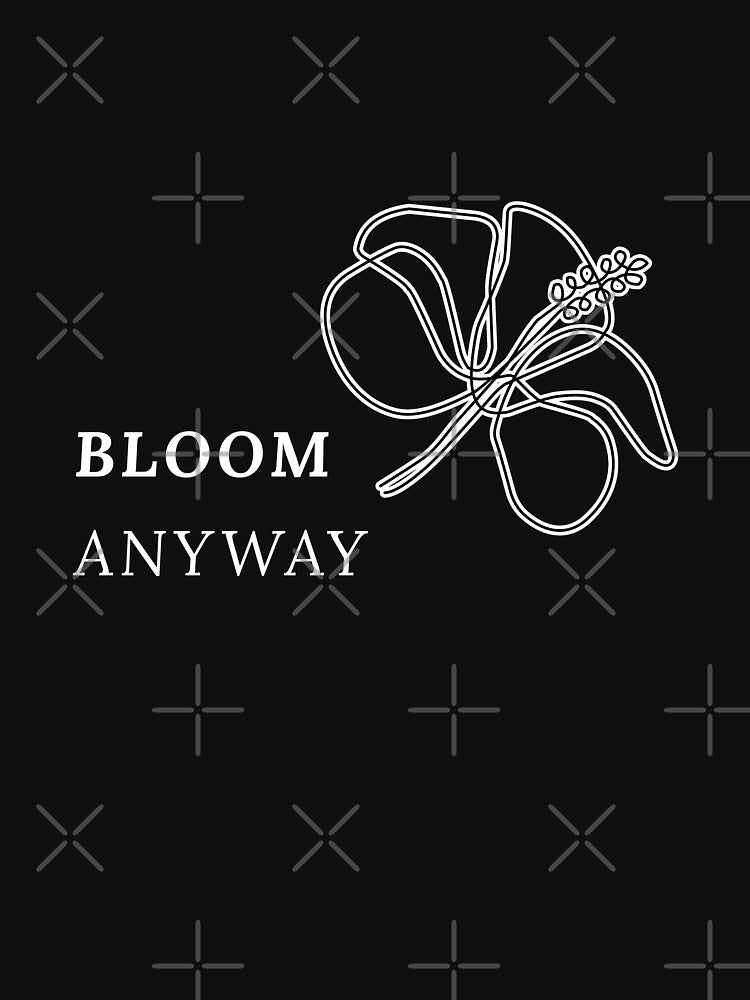 Bloom With Grace Typography – Modern Minimal Flower Design by NuvoraNest