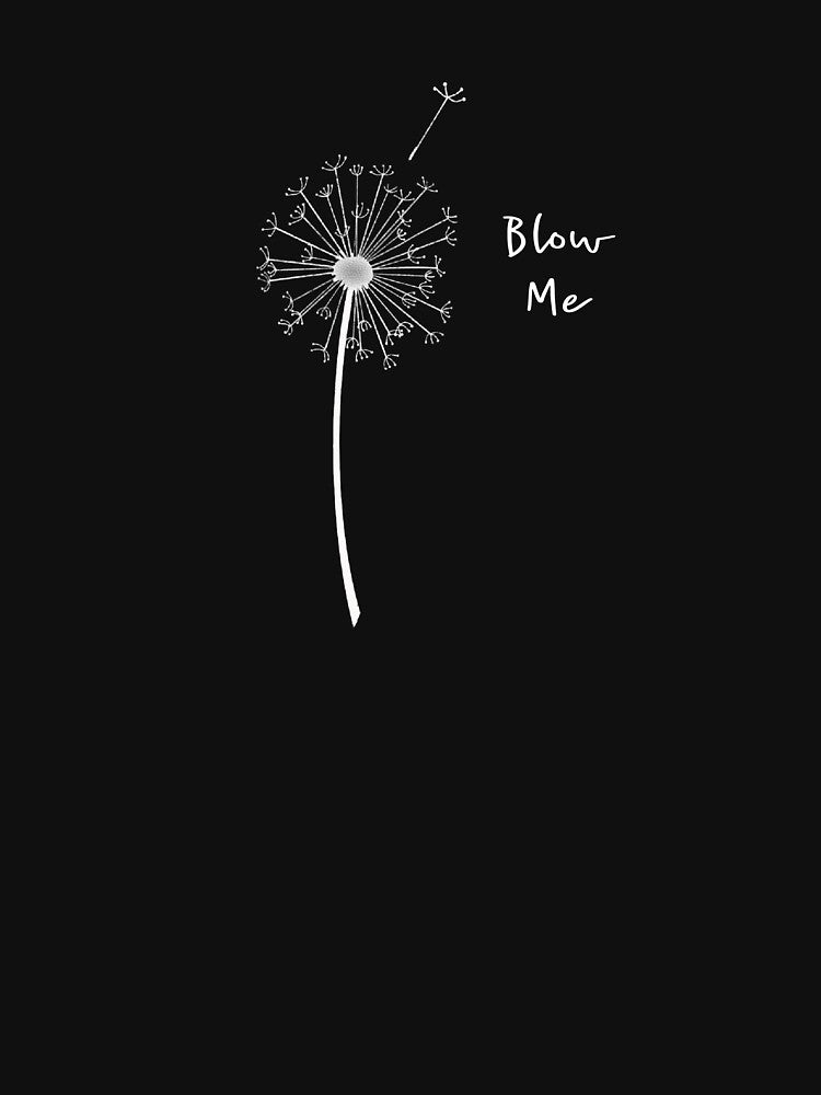 Blow Me, Hand Drawn Dandelion by Basic  Beach