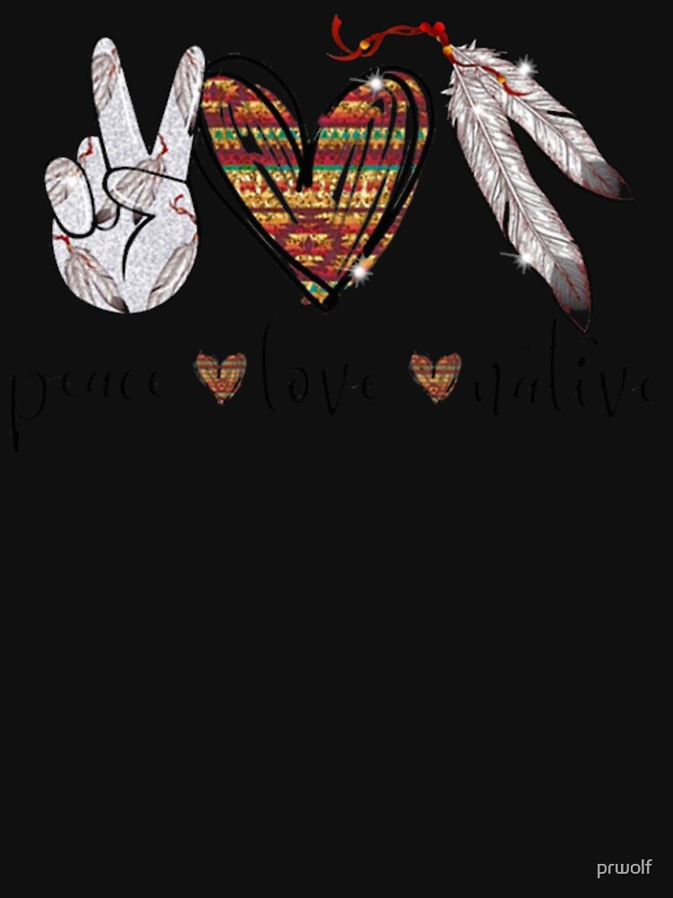 Peace Love Native American Hippie Heart Native by prwolf