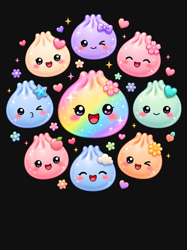 Cute Dumpling Kawaii Pastel Rainbow Anime by haris-rana-wren