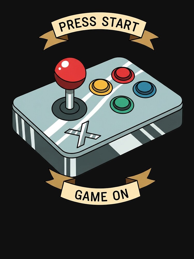 Retro Arcade Controller Press Start Game On Tattoo by Dzblack