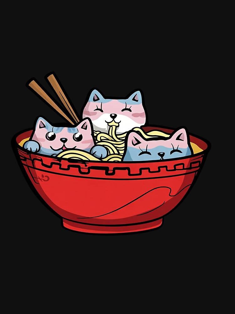 Ramen Cats Transgender Trans Pride Flag Japanese Noodle Food by Hofersofer