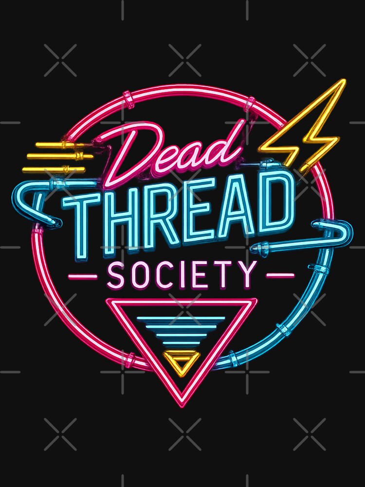 Dead Thread Society Neon Sign Retro Cyberpunk Logo by Kevin Shearer