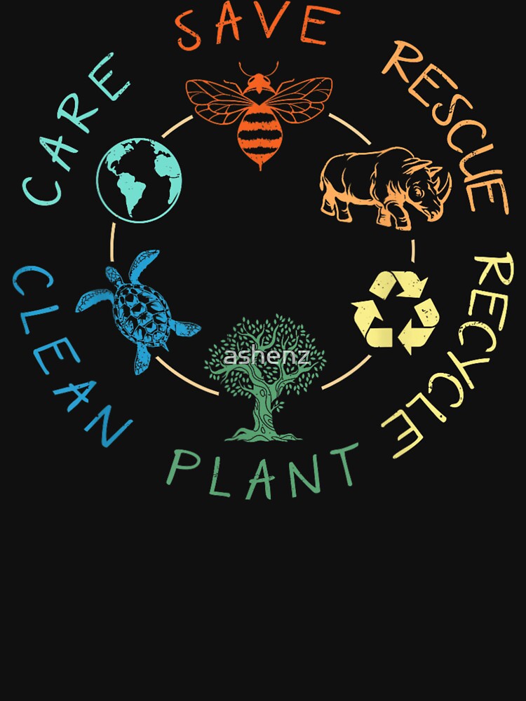 Save The Planet Earth Nature Conservation Eco Friendly Animal Rescue Wild Life by ashenz