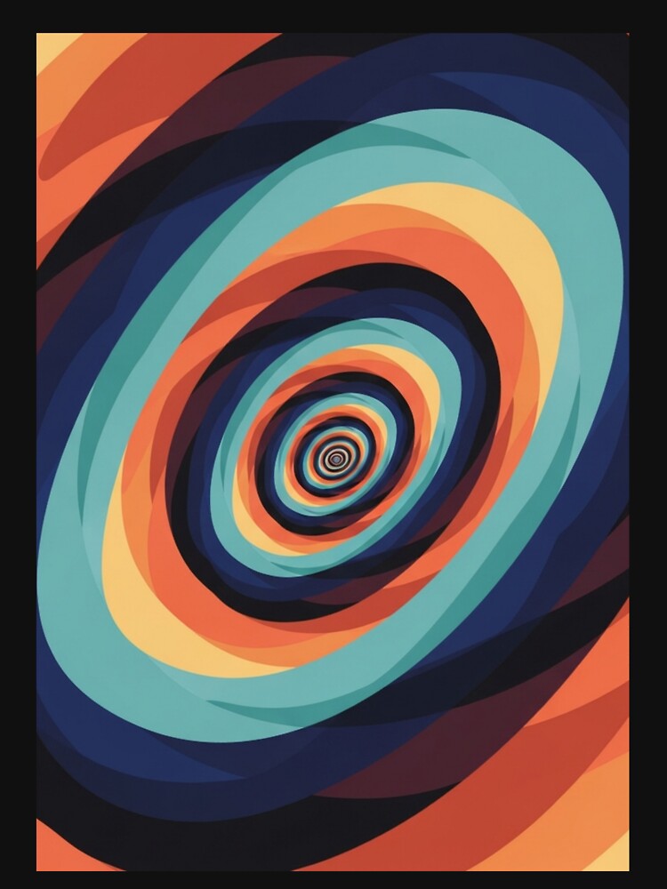 Hypnotic Retro Vortex - Abstract 70s Color Spiral by Dzblack