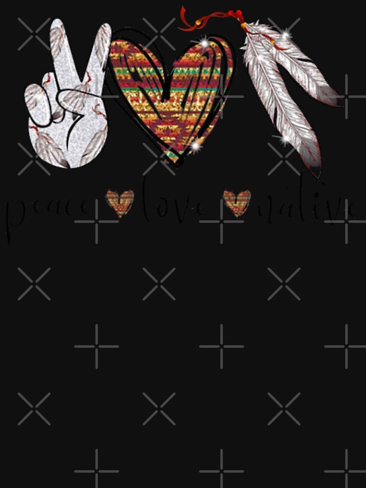 Peace Love Native American Hippie Heart Native by yefriramadhan