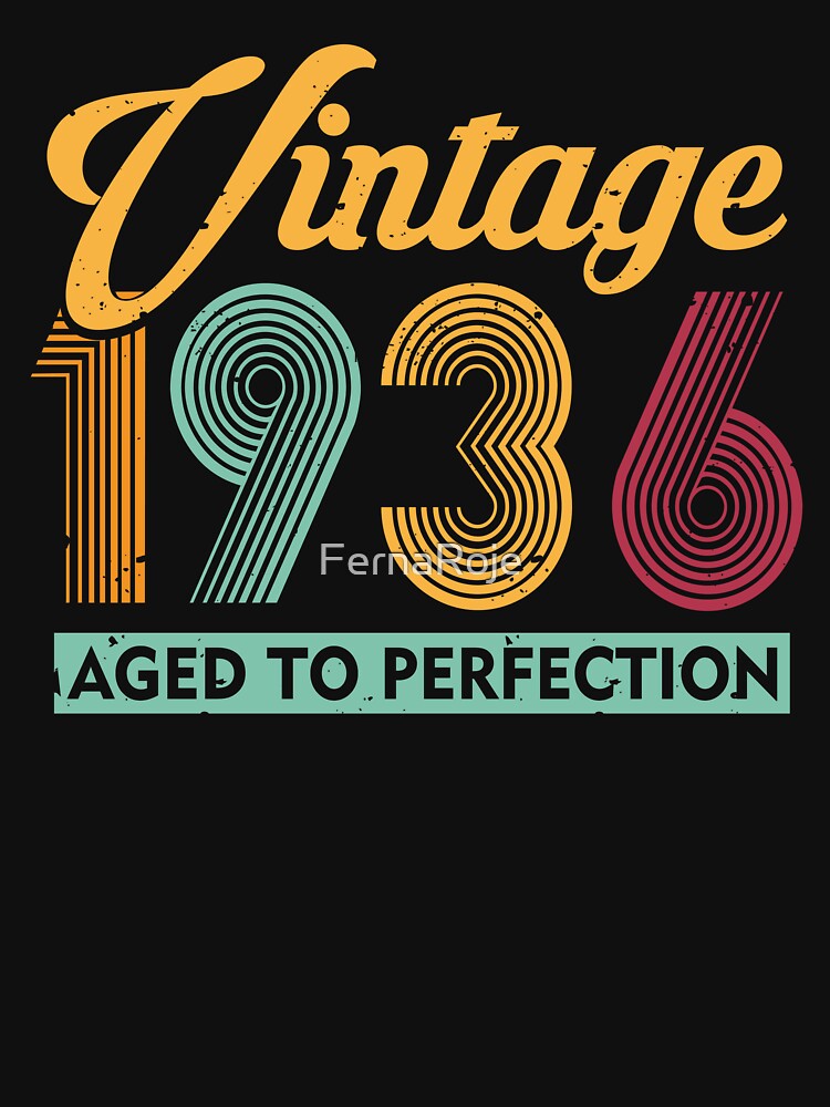 Vintage 1936, 90th Birthday Gift Distressed Design by FernaRoje