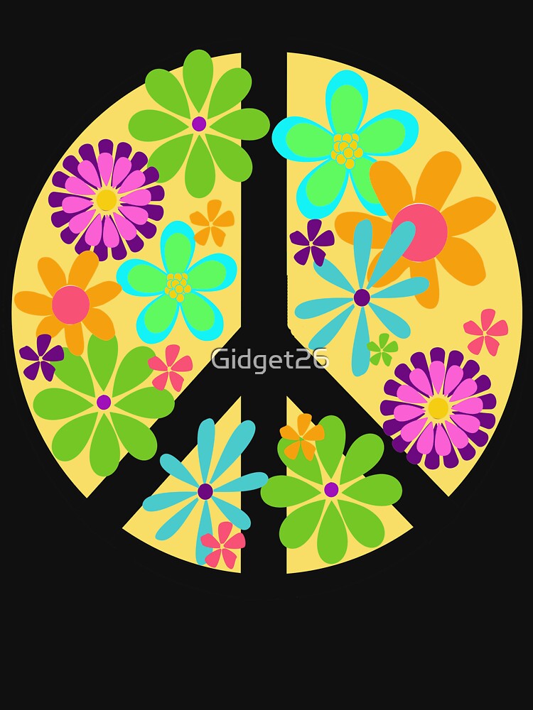 Peace Out Groovy Peace Sign by Gidget26