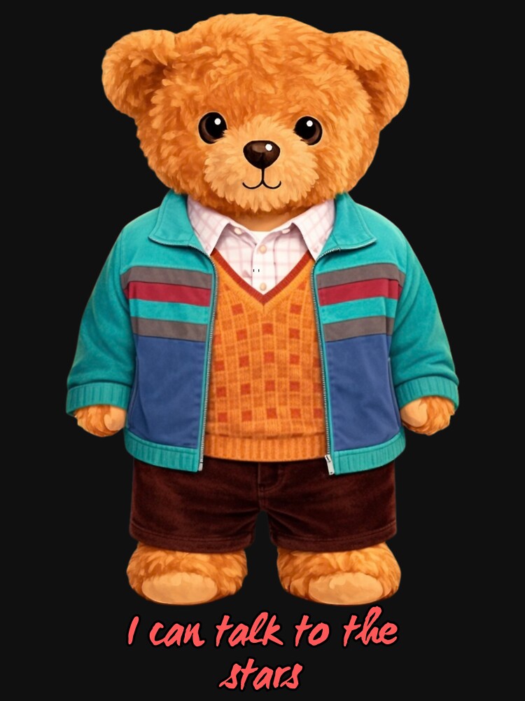 Cute Astronomer Bear in Sweater Vest - Retro Astrophysics Nerd Art ? by CuteBear87