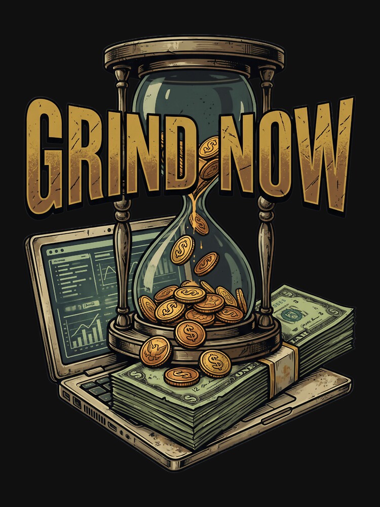 Grind Now Time Money by WearTheVibe Store