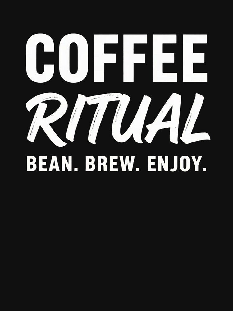Coffee Ritual T-Shirt: Bean, Brew, Enjoy by FestivityFinds