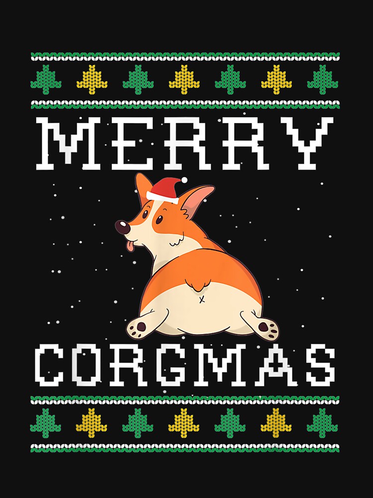 Corgi Butt Merry Corgmas Santa Dog Ugly Christmas Costume by maudean