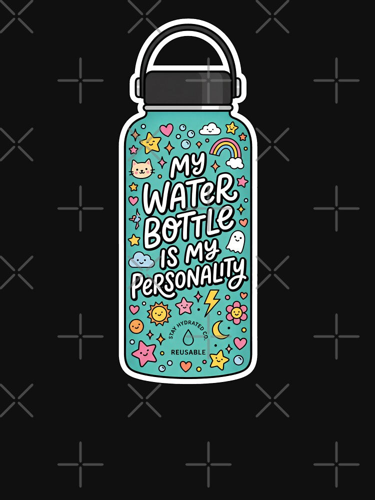 My Water Bottle Is My Personality Kawaii Aesthetic Hydration by SplashTastic