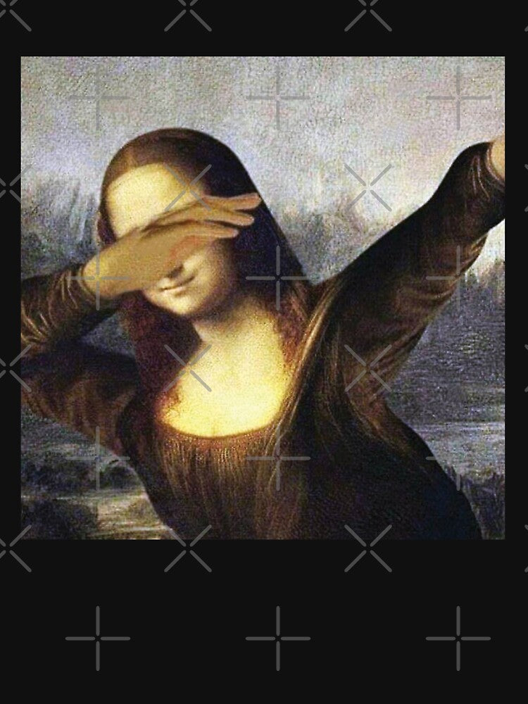 mona lisa doing the dab meme by Made-By-Art