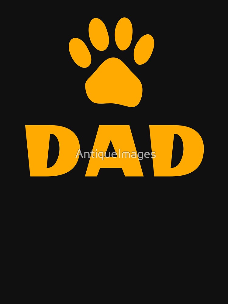 Proud Pet Dad Paw Print Father's Day by AntiqueImages