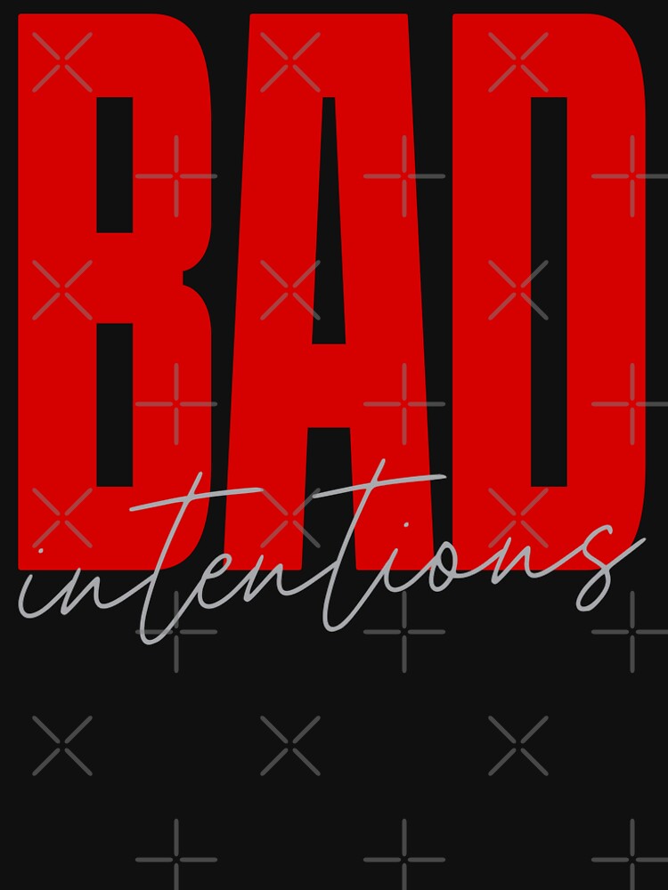 Bad Intentions Streetwear - Bold Red & Black Urban motiovation Design by Addictive design