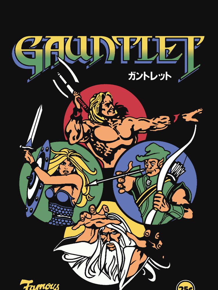 Gauntlet Retro Arcade Game Vintage 80s Gaming Art by ROLANDLLOYD7